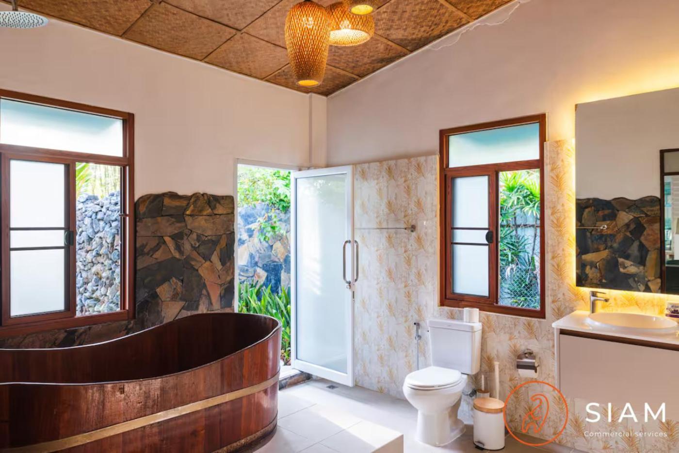 The Wooden Beach House 3Br - Sunset Beach Garden Taling Ngam Beach エクステリア 写真